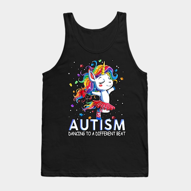 Autism Dancing To A Different Beat Tank Top by Schoenberger Willard